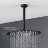 Kibi Circular 8 Ceiling Mounted Shower Arm - Matte Black SA0801MB